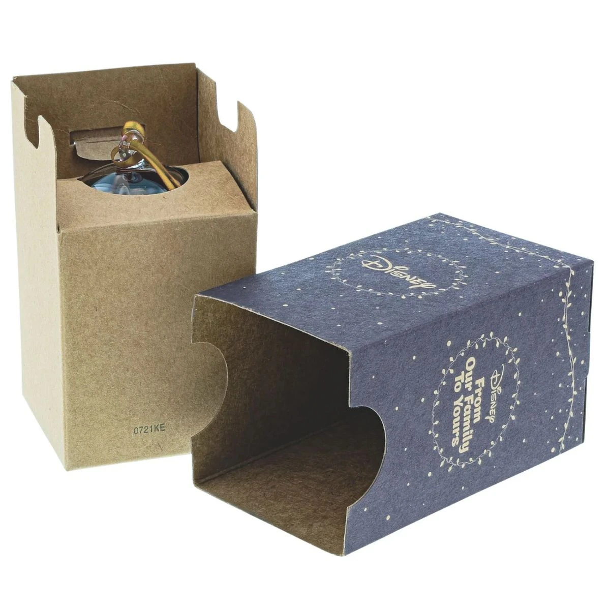 Ornement De Sapin Madame Samovar, Zip En Verre Et Bois 10 Cm