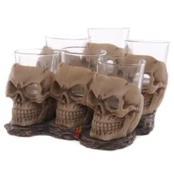 Présentoir Et 6 Verres A Shots Crânes