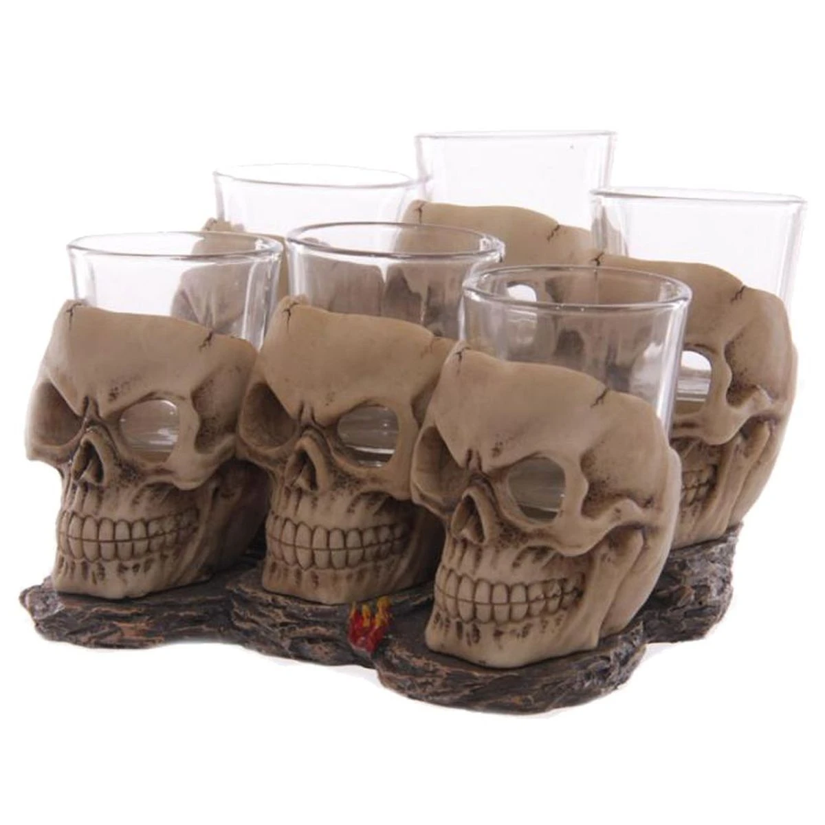 Présentoir Et 6 Verres A Shots Crânes