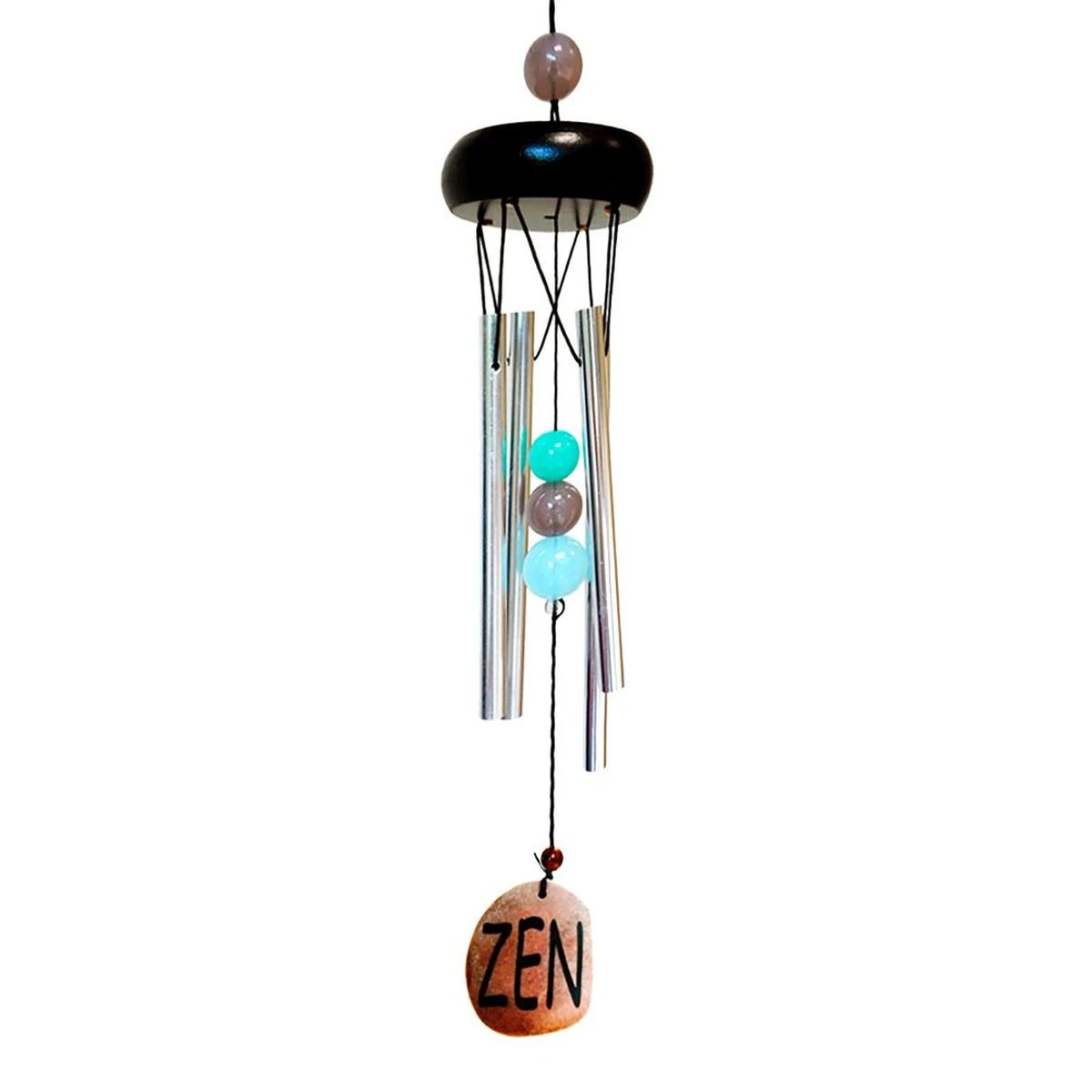 Carillon à Vent Zen En Bois 4 Tubes 35 Cm - Caillou Zen – Image 2