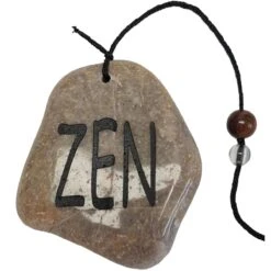 Carillon à Vent Zen En Bois 4 Tubes 35 Cm - Caillou Zen