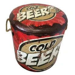 Pouf Coffre De Rangement Cold Beer 40 Cm