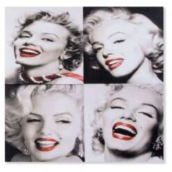 Ensemble De 4 Toiles Marilyn Monroe 60 X 60 Cm