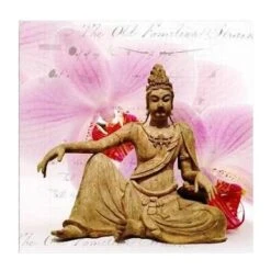 Cadre En Toile Zen Bouddha Flower 40 X 40 Cm