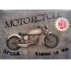 Cadre Métal En Relief Motorcycle 80 X 58 Cm