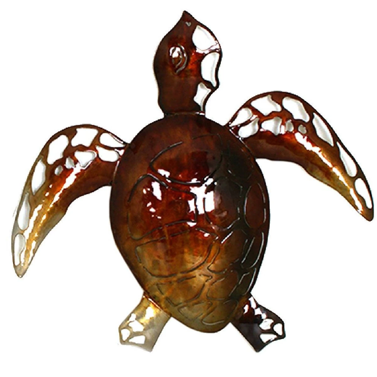 Décoration Murale Tortue En Métal 35 X 35 Cm