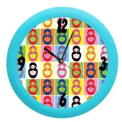 Horloge Ronde Poupées Russes Multicolor By Cbkreation