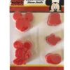 Set De 5 Moules En Silicone Rouge Disney Mickey Mouse
