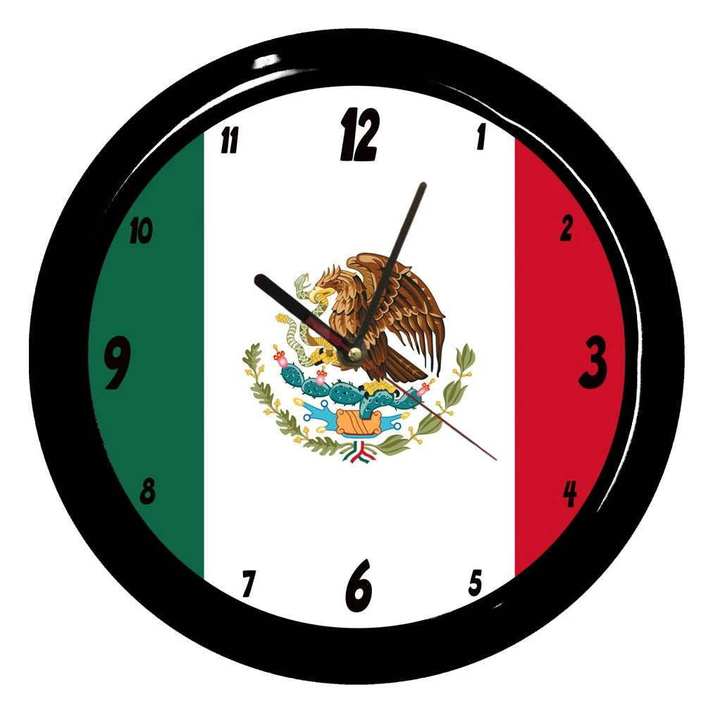 Horloge Drapeau Mexique By Cbkreation