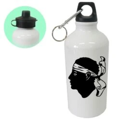 Bidon Sport Corse Tête De Maure Aluminium Par Cbkreation