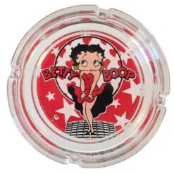 Cendrier Classique En Verre Betty Boop Stars