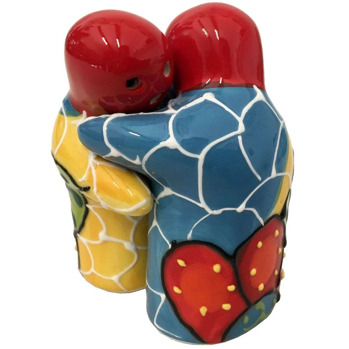 Salière Et Poivrière Couple Rétro Peinte à La Main