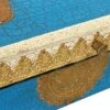 Boîte Main De Fatima Bois Peint Bleu Vieilli Et Laiton 25.5 Cm
