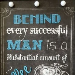 Pancarte Ardoise Behind Coffee Latte Rétro En Bois Lumineuse