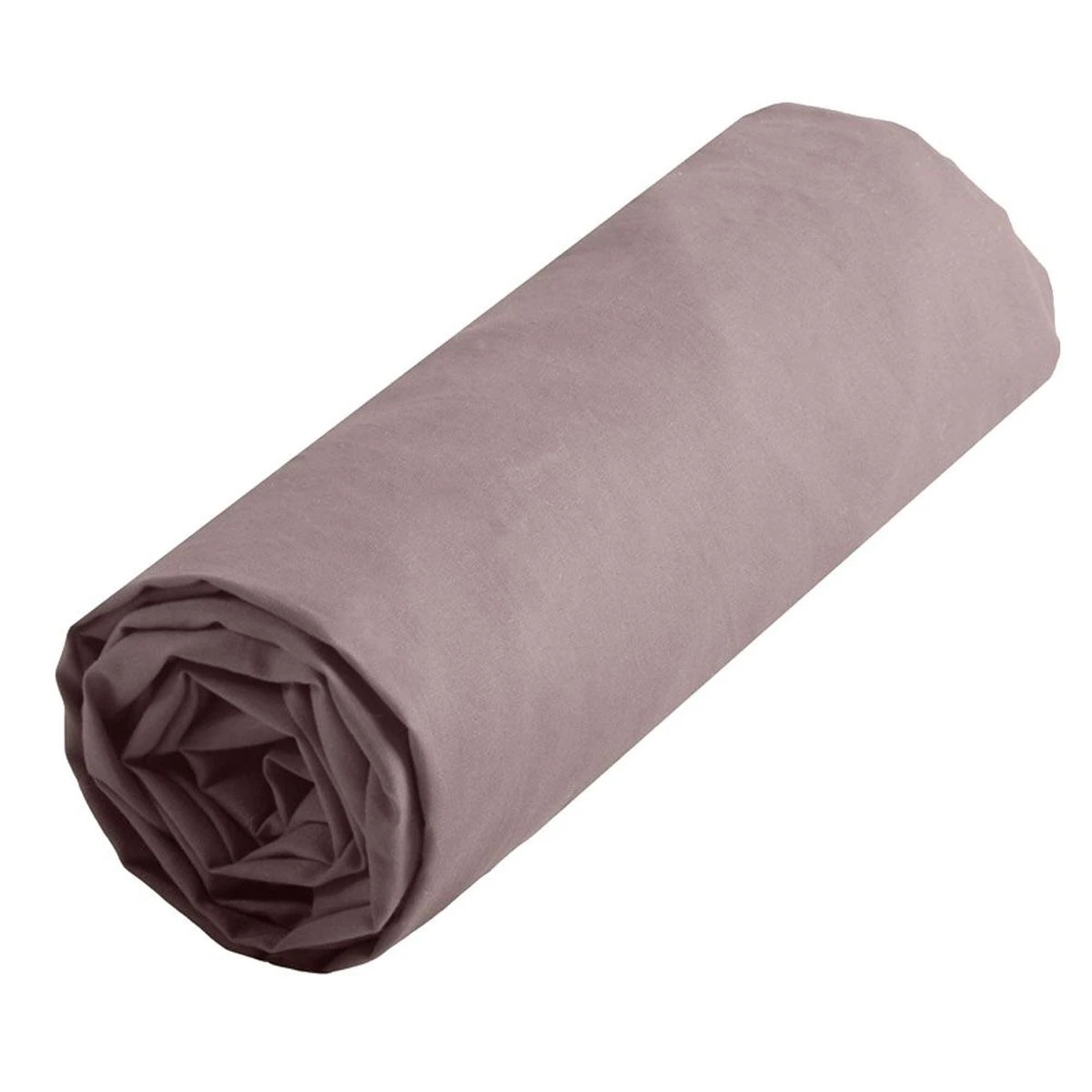 Drap Housse Taupe 160 X 200 Cm - Alicia - Coton 57 Fils