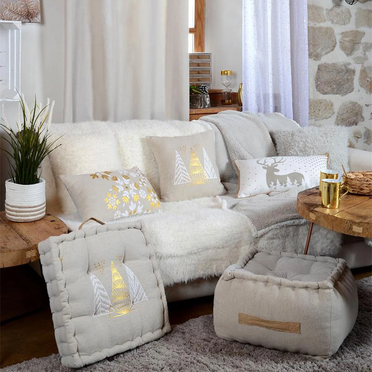 Plaid Mouton Tout Doux Beige 130 X 160 Cm – Image 3