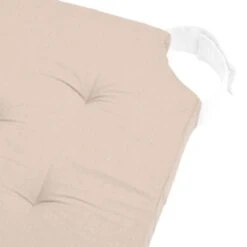 Galette De Chaise Réversible Lin Et écru 38 X 38 Cm