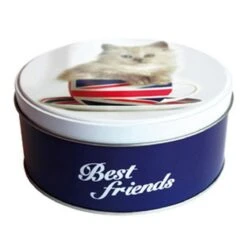 Boite Ronde En Métal British Cat