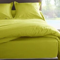 Drap Housse Coton Percale 80 Fils 140 X 190 X 30 Cm - Anis