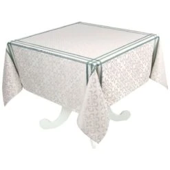 Nappe Jacquard Enduite Bilbao Couleur Souris 150 X 150 Cm