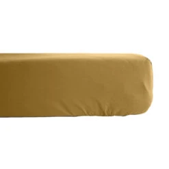 Drap Housse Coton Percale 80 Fils 90 X 190 X 35 Cm - Vieil Or