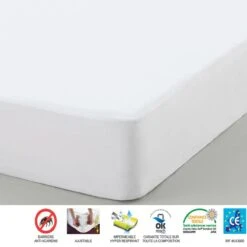 Protège Matelas Imperméable Respirant - Alèse 90 X 190 X 30 Cm
