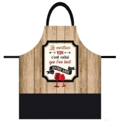 Tablier Adulte En Coton - Le Meilleur Vin C'est Celui...