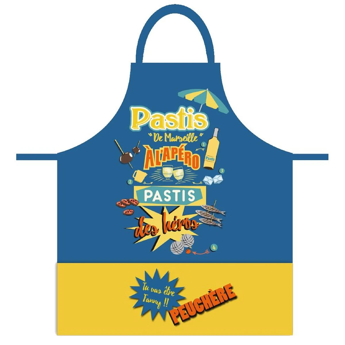Tablier Adulte En Coton - Pastis De Marseille Pastis Des Héros