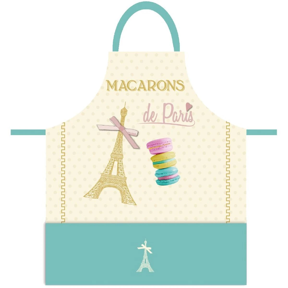 Tablier Adulte En Coton - Les Macarons De Paris