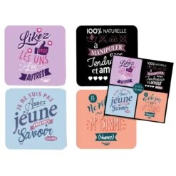 4 Dessous De Verre Je Ne Râle Pas Je M'exprime... Nuance