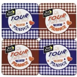 4 Dessous De Verre - Tour De France - Coeur De France