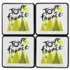 4 Dessous De Verre - Tour De France - La Vie En Jaune