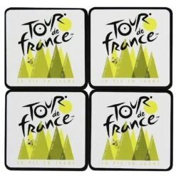 4 Dessous De Verre - Tour De France - La Vie En Jaune