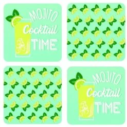 4 Dessous De Verre Mojito Time
