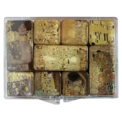 Boite De 9 Petits Aimants émaillés En Résine Epoxy - Gustav Klim