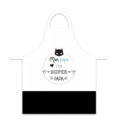 Tablier Adulte En Coton - Mon Papa C'est Super Papa