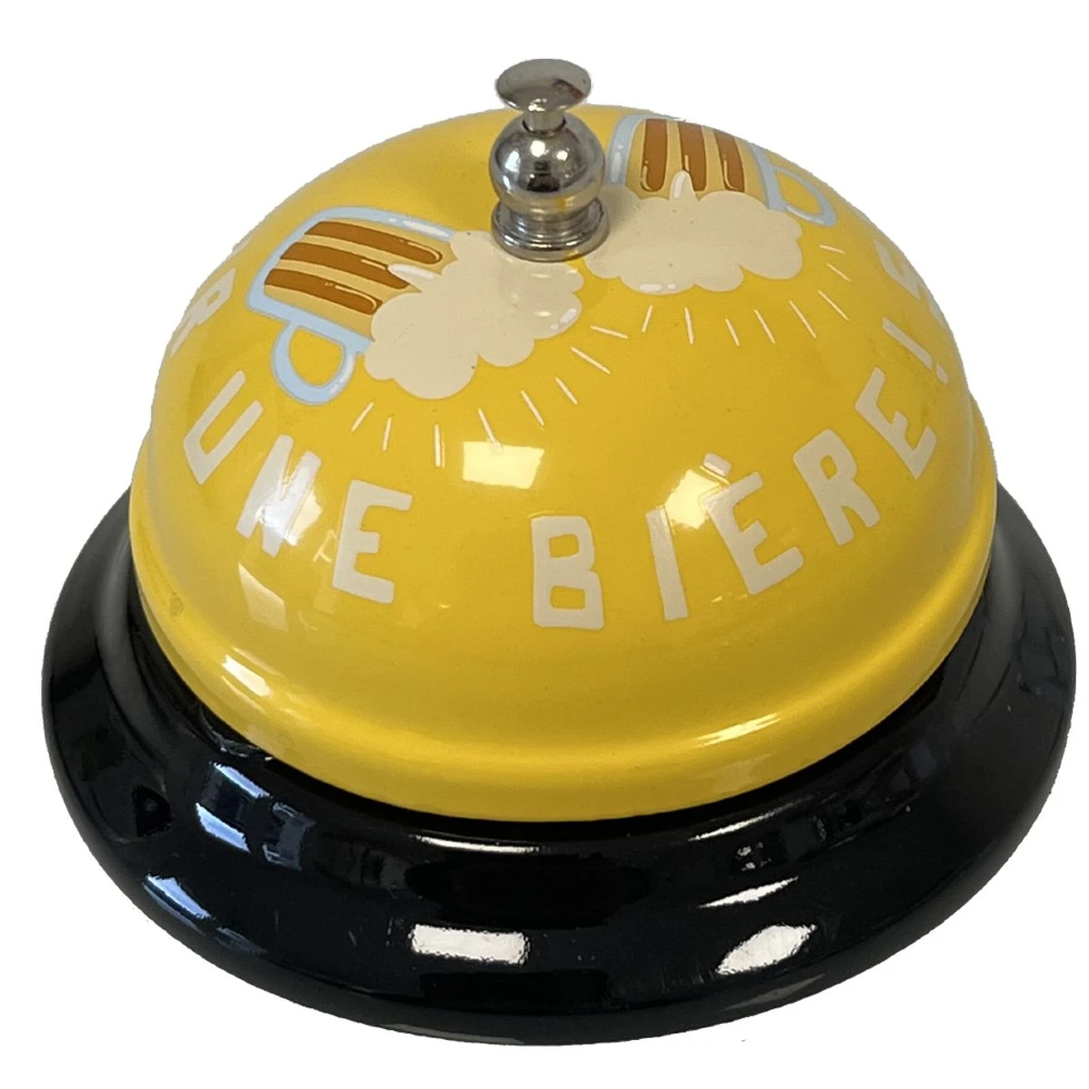 Sonnette De Table Jaune En Métal - Pour Une Bière Sonnez – Image 2