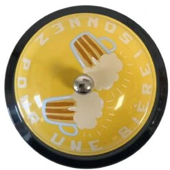 Sonnette De Table Jaune En Métal - Pour Une Bière Sonnez