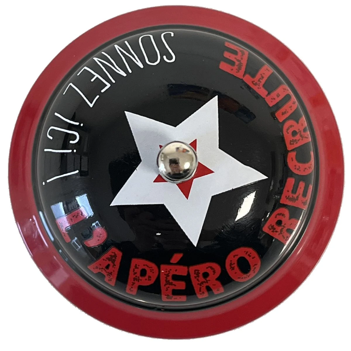 Sonnette De Table Noir En Métal - L'apéro Recrute