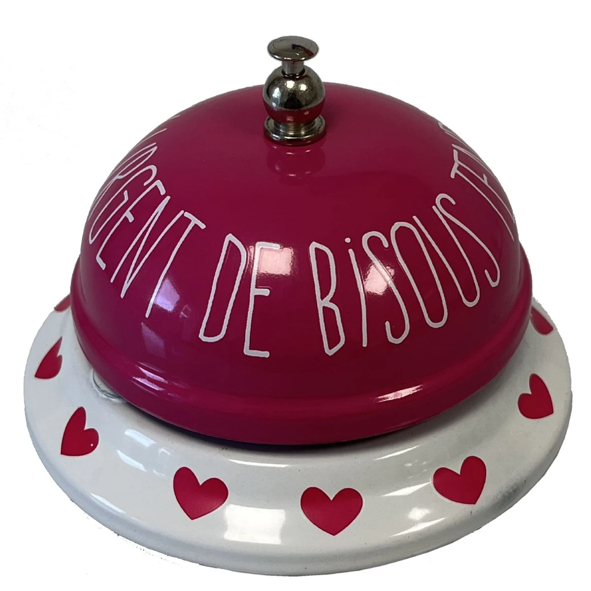 Sonnette De Table Rose En Métal - Besoin De Bisous – Image 2