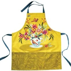 Tablier Pour Adultes Oiseaux Et Tasse De Thé Allen Designs