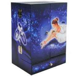 Coiffeuse Musicale Danseuse Etoile Bleue Nuit 25 Cm