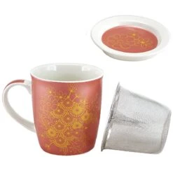 Tisanière Avec Infuseur Métal Collection ASIA Rose