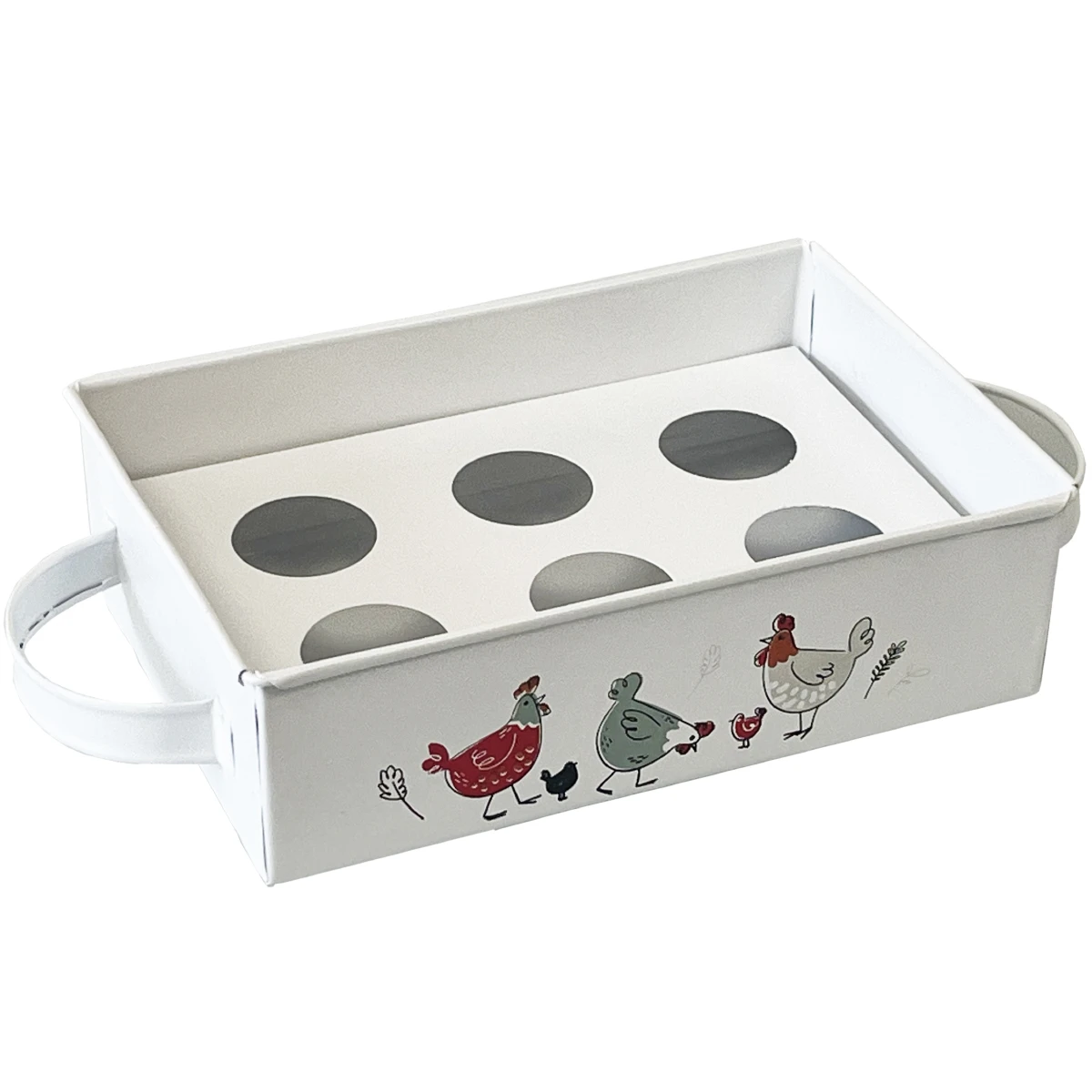 Plateau à ufs En Métal Blanc - Collection Pauline – Image 2