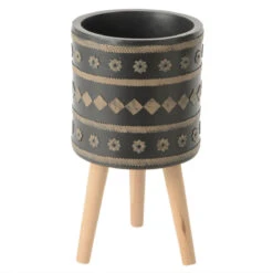 Cache Pot Spicy Sur Pieds En Bois