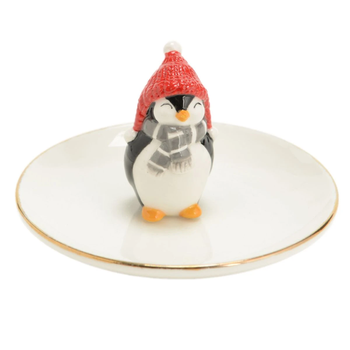 Figurine Porte-bijoux En Céramique TOM Le Pingouin