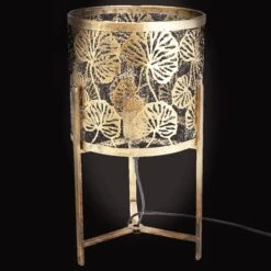 Lampe De Table Feuilles En Métal - Valentine 41 Cm