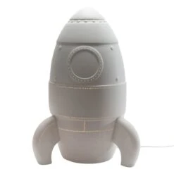 Lampe Grande Fusée En Porcelaine 50 Cm