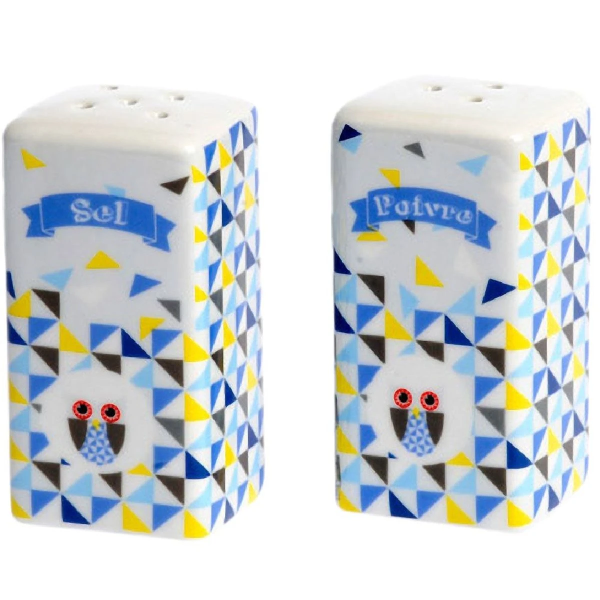 Salière Et Poivrière Chouettes La Vie Est Belle En Porcelaine