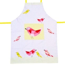 Tablier De Cuisine Oiseaux Graphiques Taille Adulte En Coton